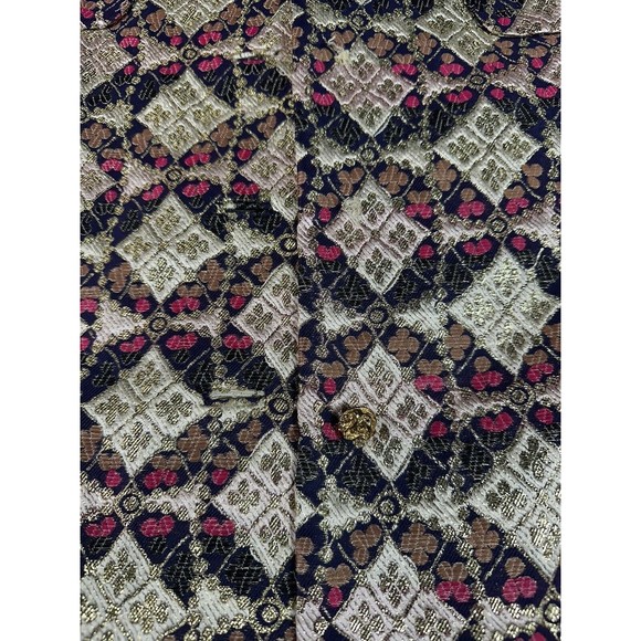 Gino Charles Dress Womens 8 A Line Geometric APC Pattern Vintage Elegant Diamond - Picture 6 of 13